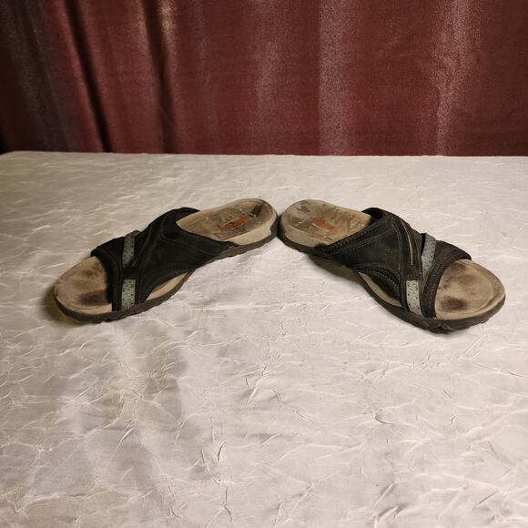 Merrell Terran Post Slide Sandals Womens Size 7 Black J55342 Gorpcore Sporty - Picture 3 of 6